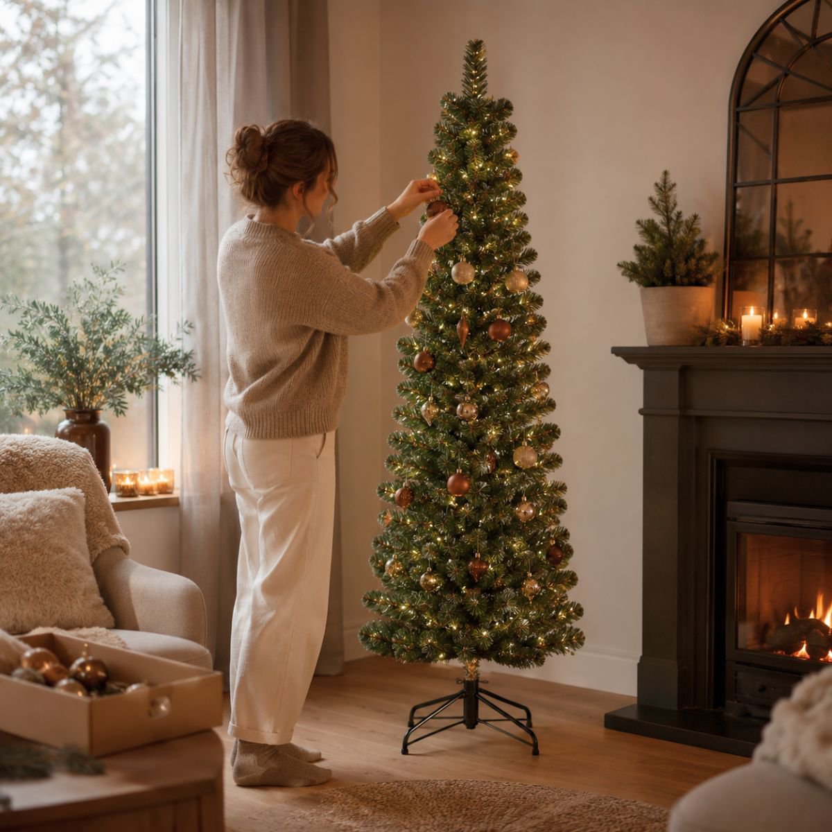 Charlton kunstkerstboom, 185 cm, Ø 53 cm