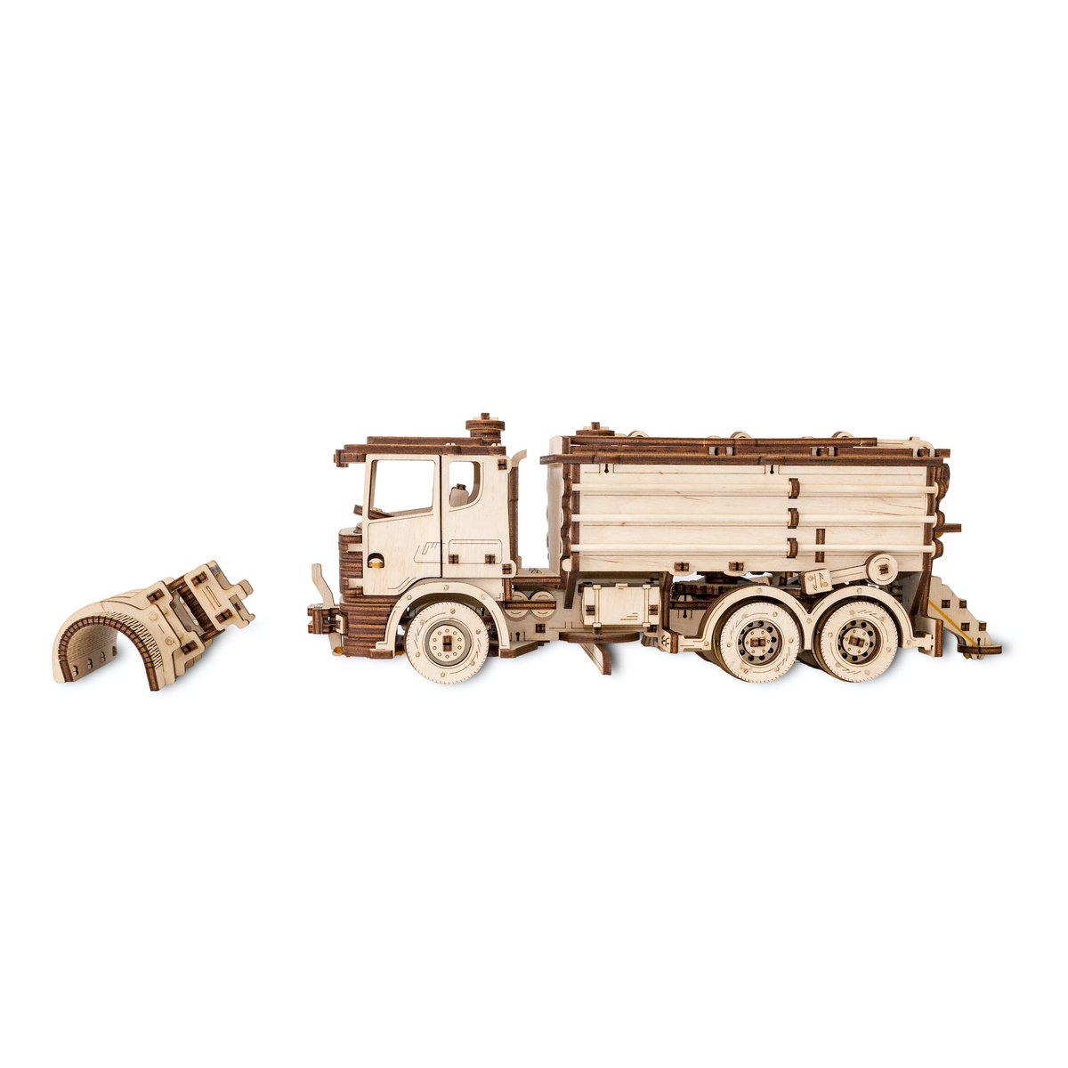 3D mechanische houten puzzel sneeuwtruck 40 × 14,8 × 14 cm – 417 stukjes