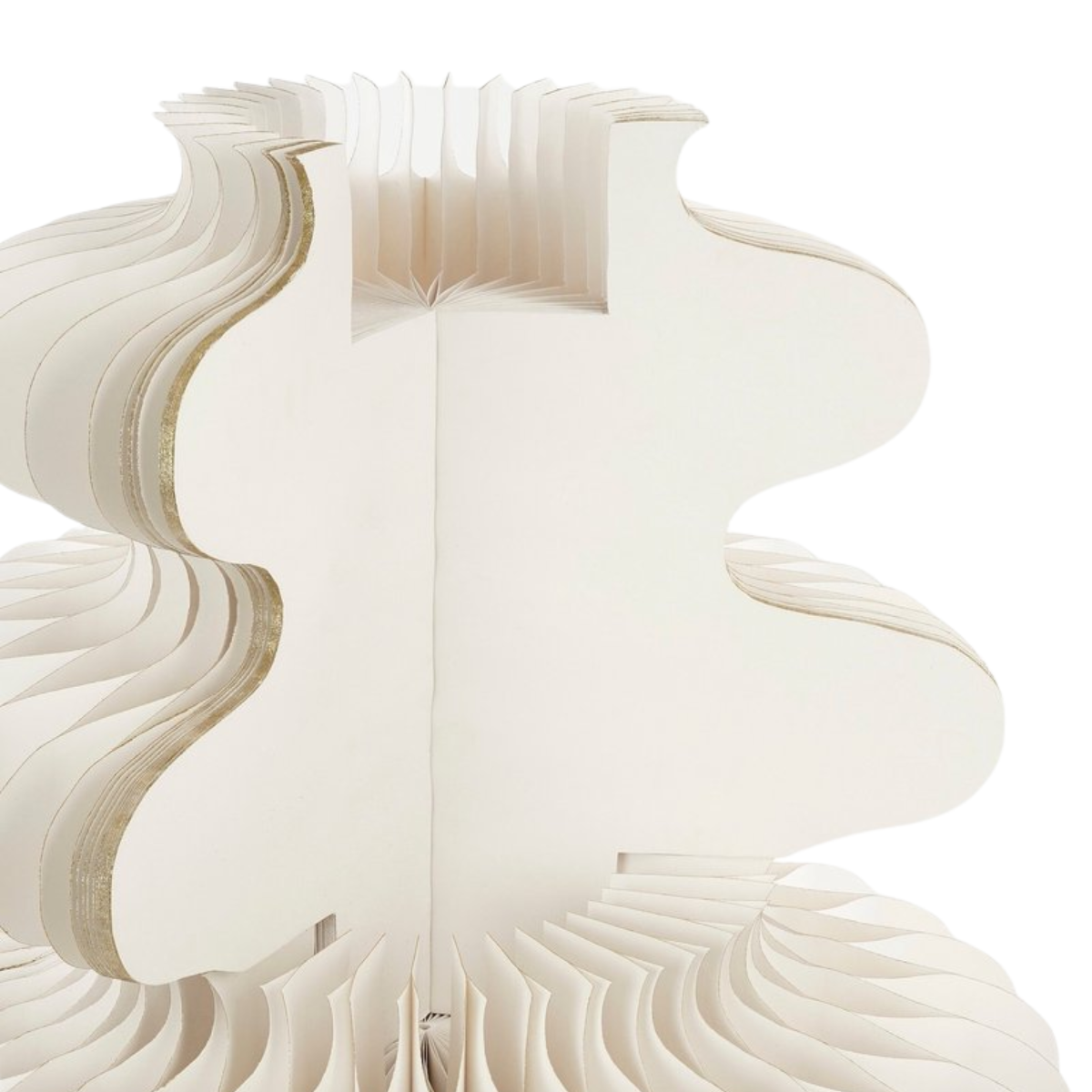 Decoratieve kerstboom van papier, wit, Ø 104 × 152 cm