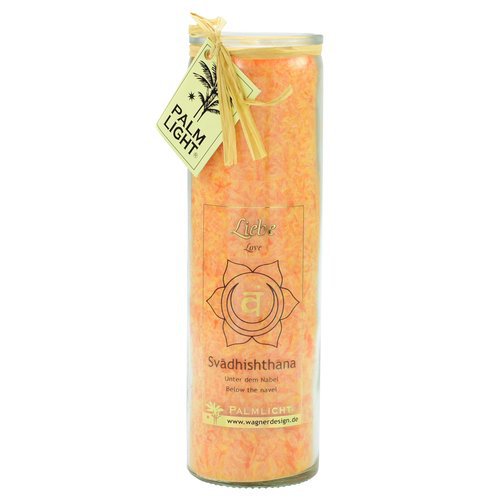 Swadhishthana chakra kaars oranje, 6 × 20 cm