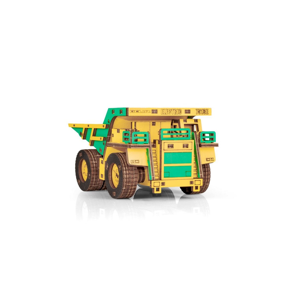 Mining Dump Truck Belaz-7513E houten 3D puzzel, 17 × 9 × 10 cm