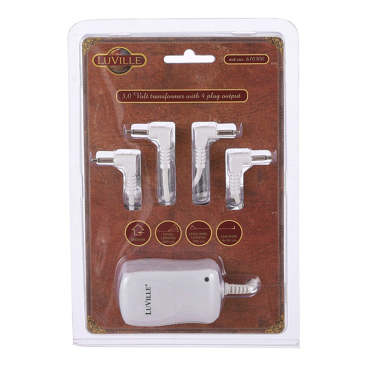 Kerstdorp switch adapter voor 4 miniaturen, 3 V