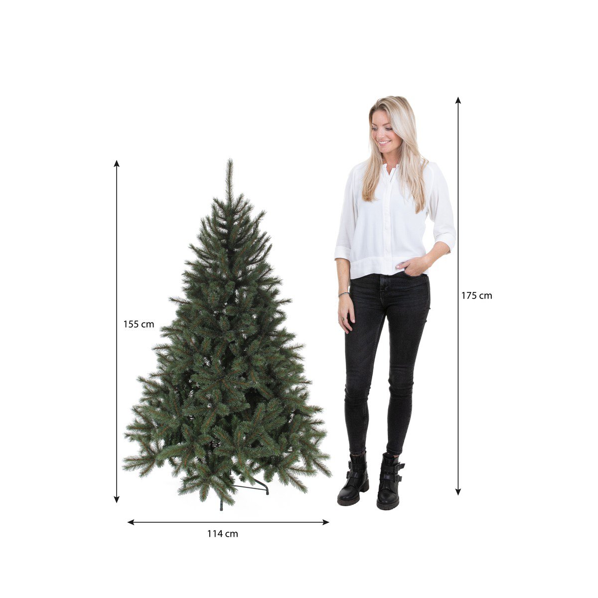 Toronto Deluxe kunstkerstboom, 155 cm, Ø114 cm