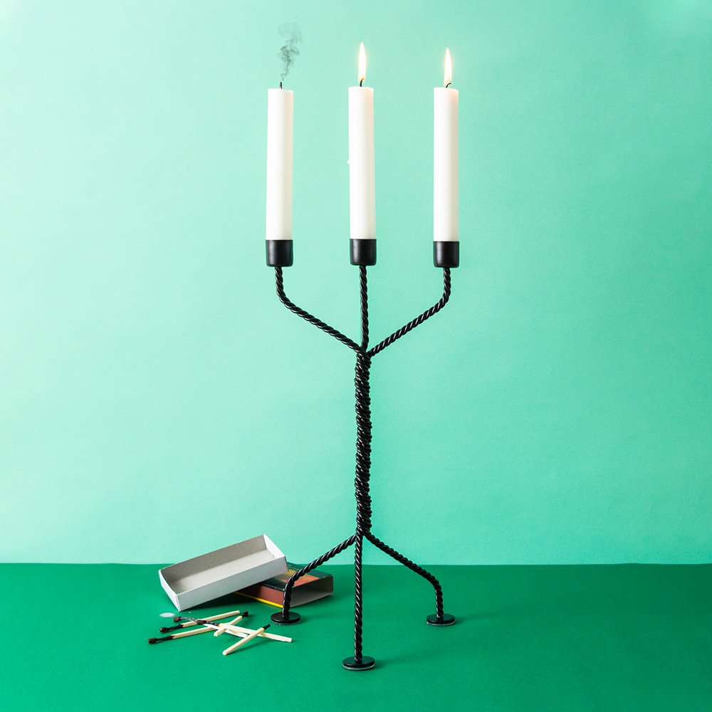 Twisted CandleHolder kandelaar, 17 × 17 × 37 cm