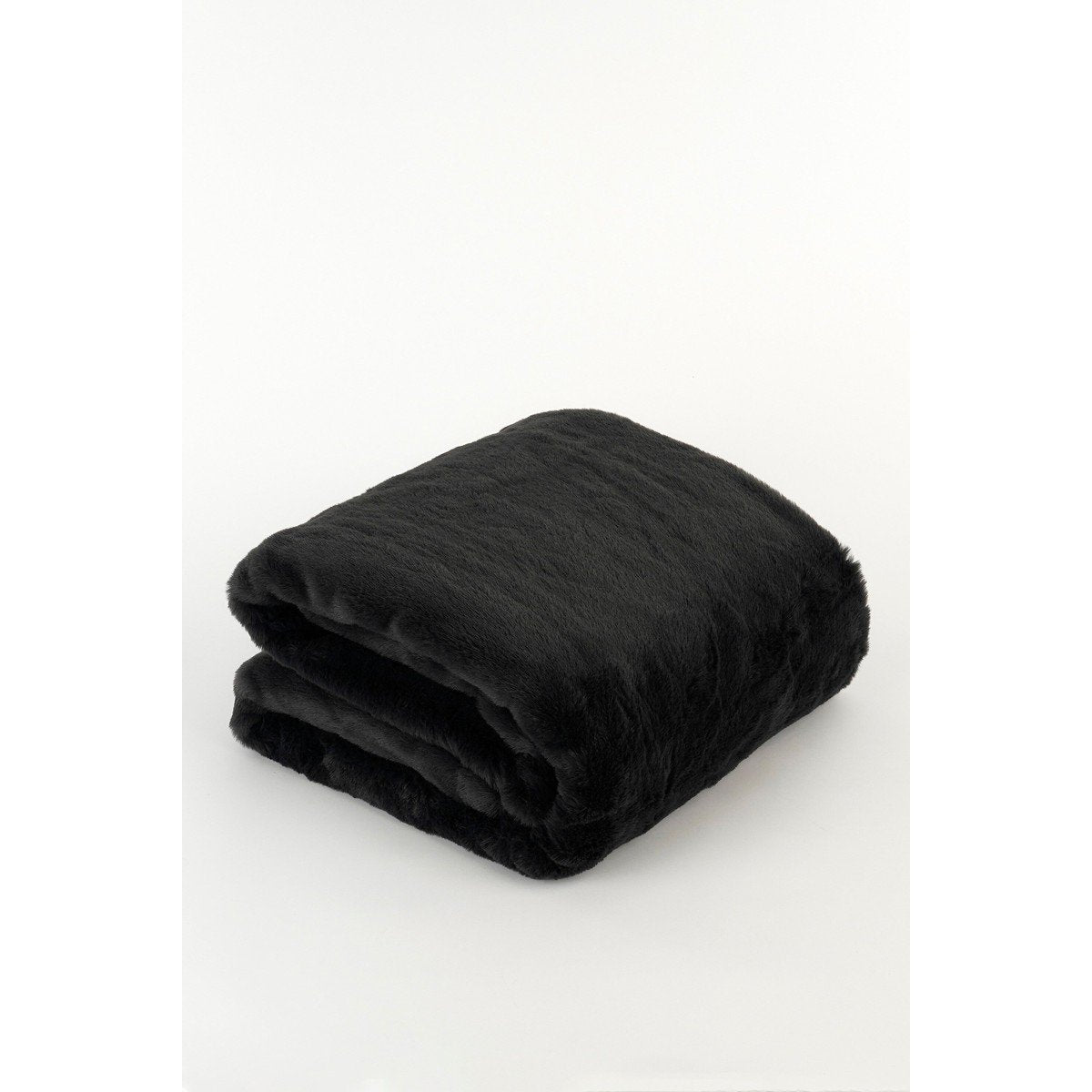 Zwarte fleece deken, 150 x 200 cm