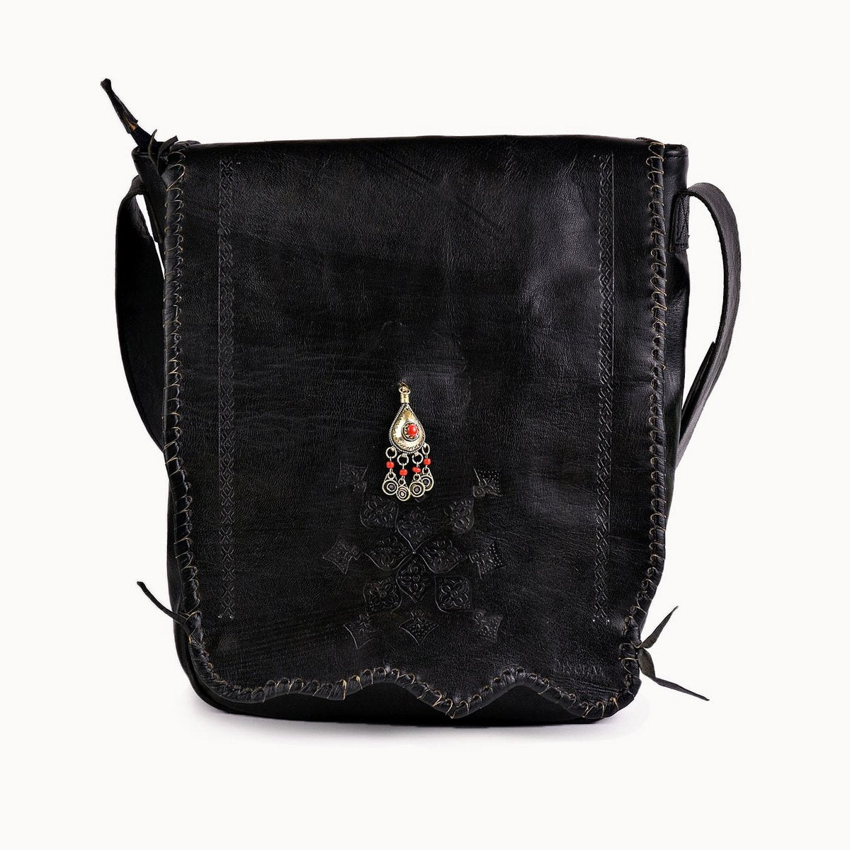 Pandora leren schoudertas, 30 × 9 × 33 cm