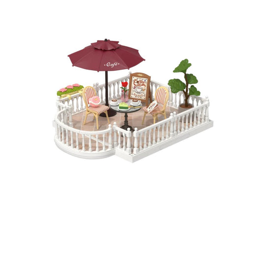 DIY miniatuur café terras, 18 x 12,3 x 16,3 cm