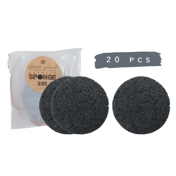 Bamboe cellulose sponsjes met houtskool, 20 stuks