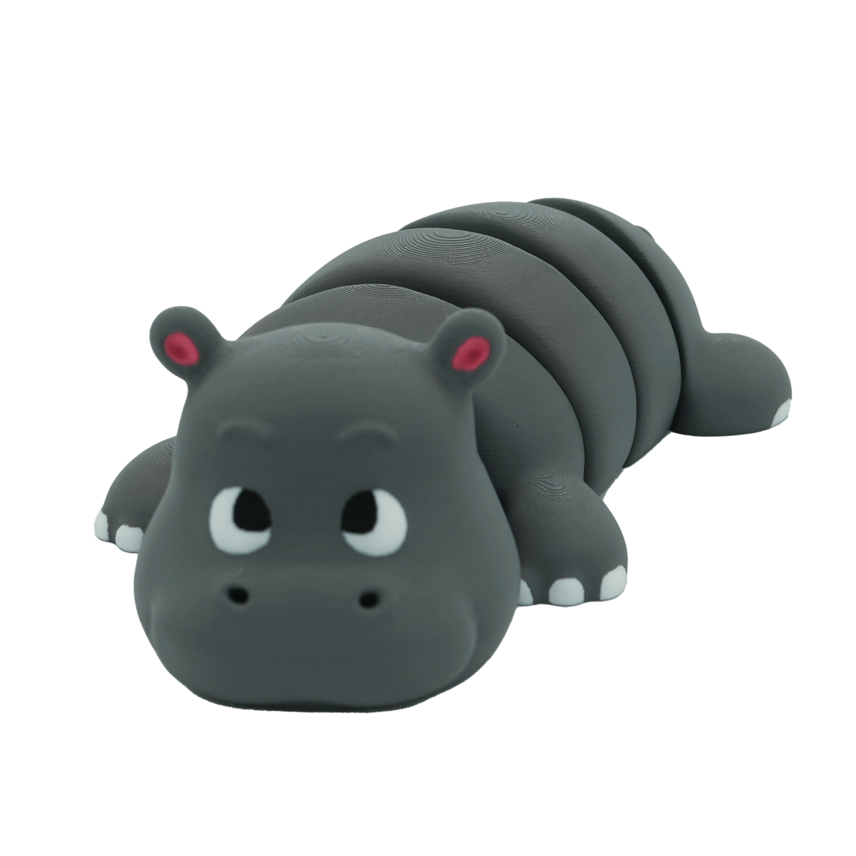 Nijlpaard flexibel beeldje, 25 cm