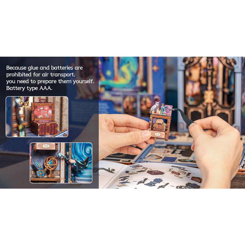 Soul Travel Agency book nook, 11,5 × 10 × 17 cm