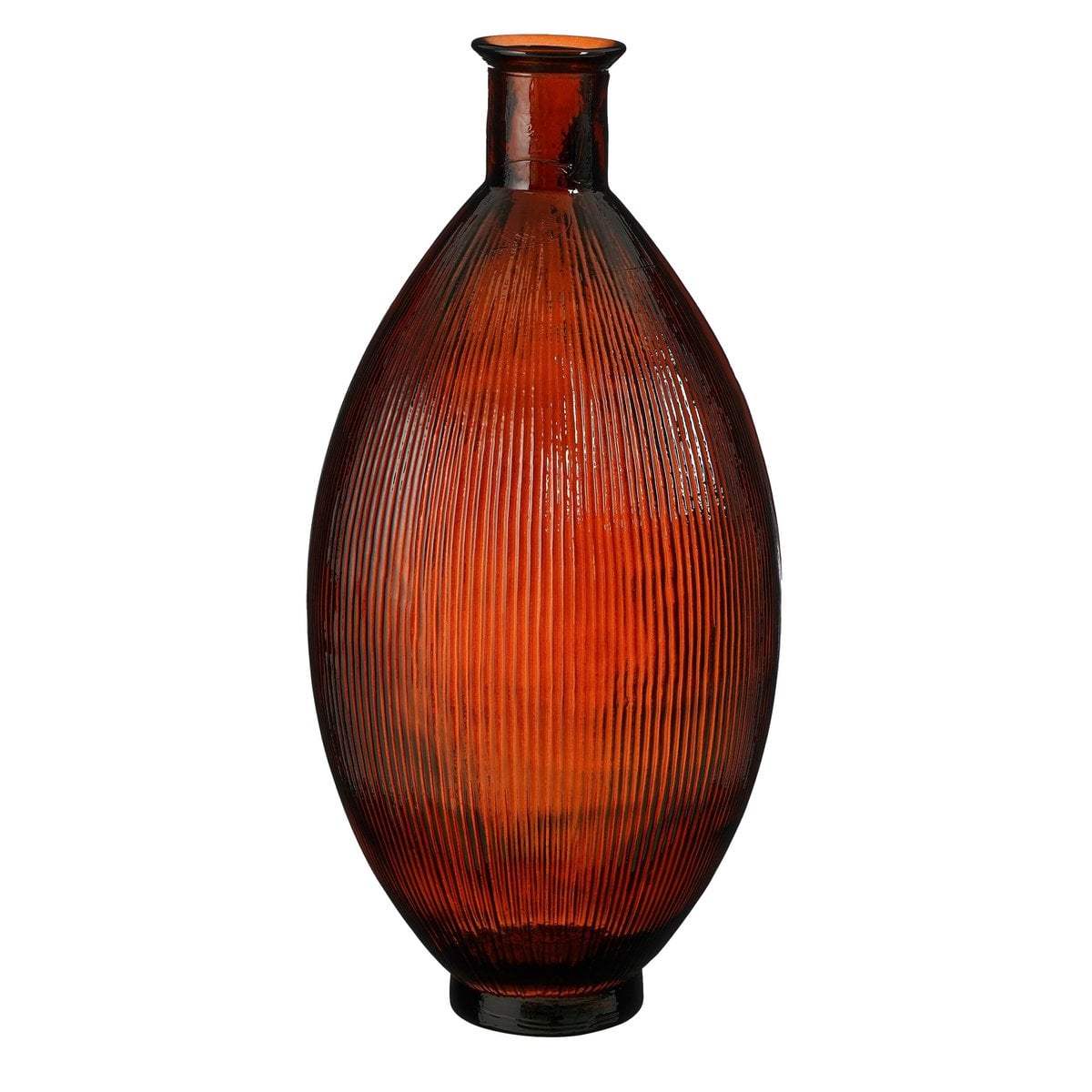 Mica Decorations Firenza Flesvaas – Glas Bruin (H59 x Ø29 cm)