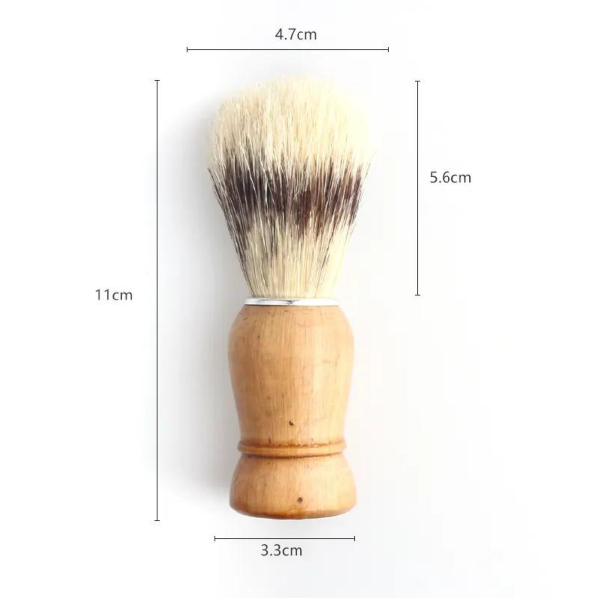 Scheerkwast van beukenhout en synthetisch nylon, 11 cm