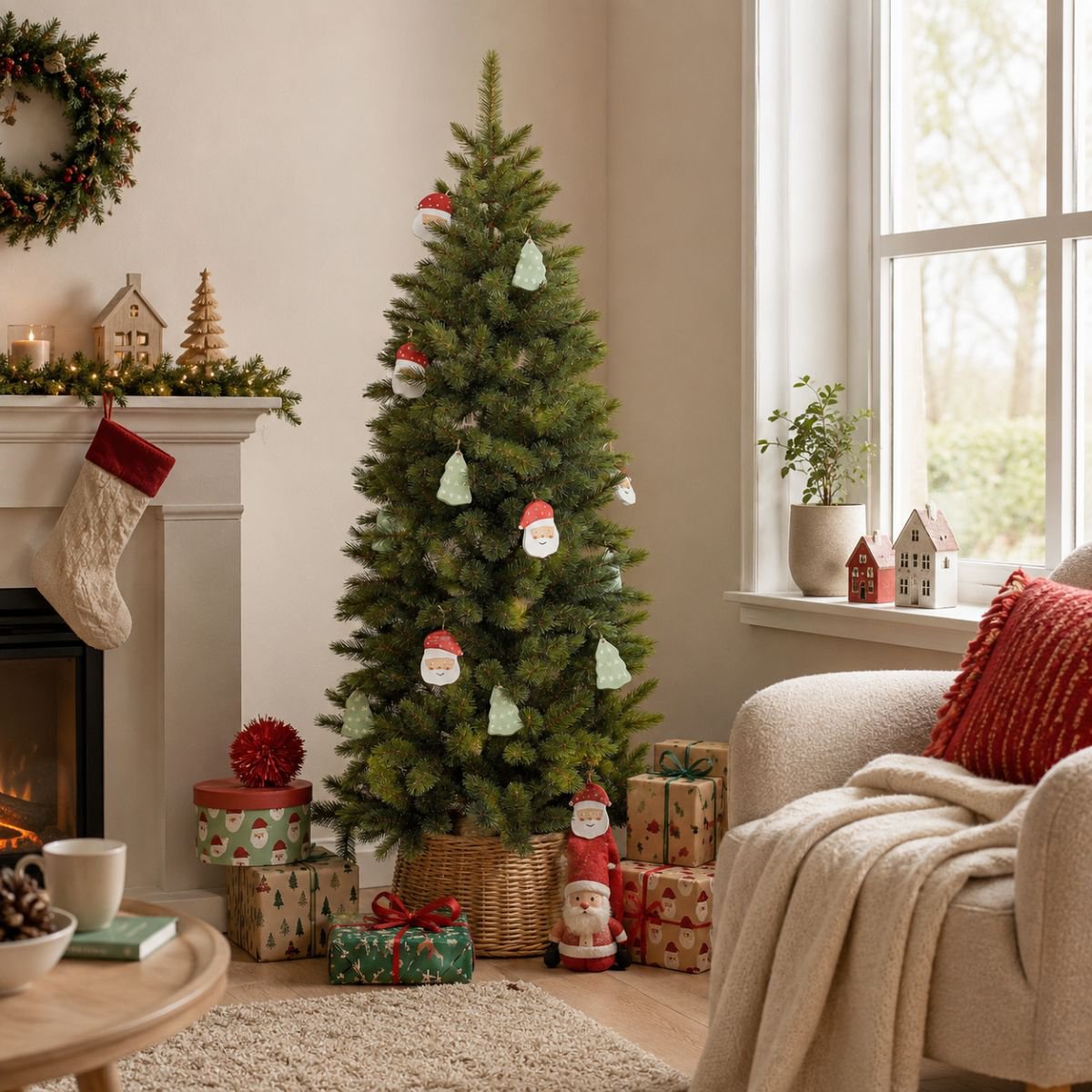 Bristlecone Pilar kunstkerstboom, 215 cm