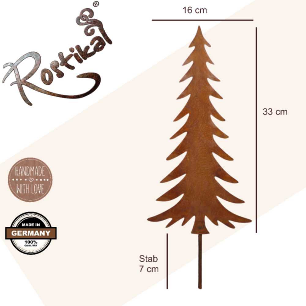 Roestmetalen kerstboom, 3 maten