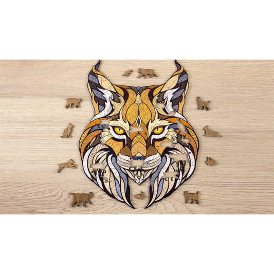 Houten legpuzzel lynx L 580 stukjes, 47,3 x 37,5 cm