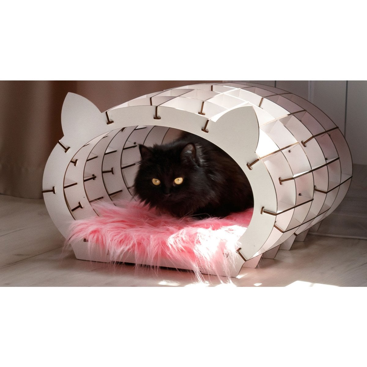 Houten huisje voor katten, 3D bouwpakket