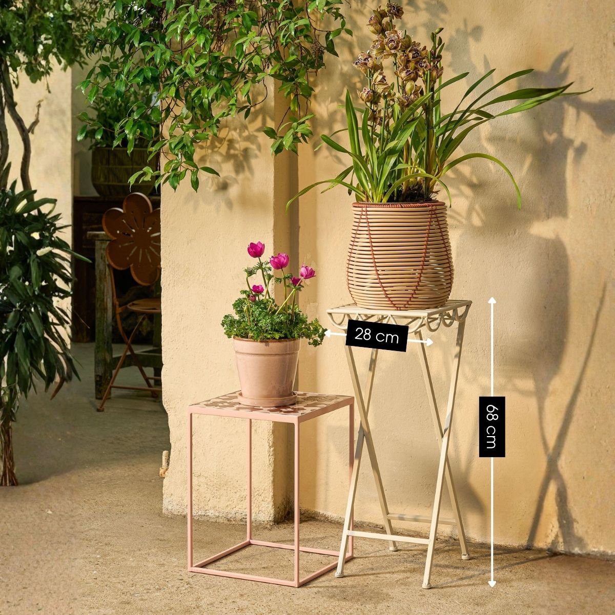 Rosalie planttafel, off-white, 68 × Ø 28 cm