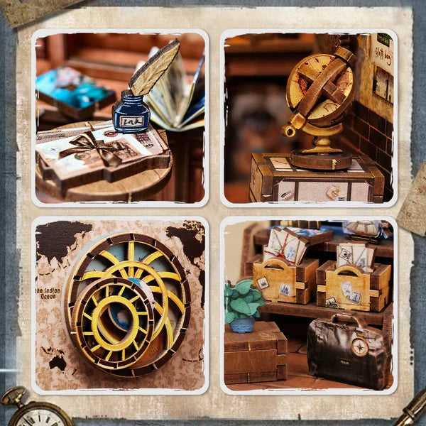 Journey Trace Bookshop miniatuurhuisje, 15,5 × 16 × 18 cm