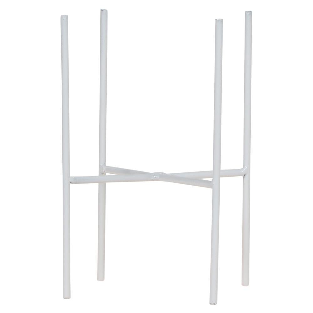 Metalen plantenstandaard, wit, Ø 14 cm, 18,5 cm hoog