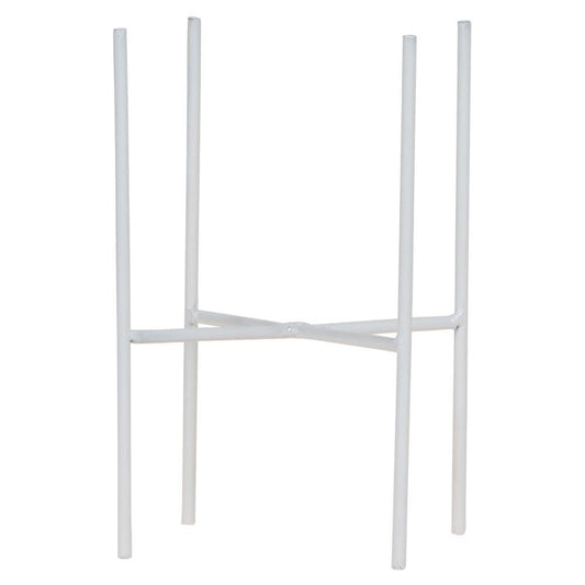 Metalen plantenstandaard, wit, Ø 14 cm, 18,5 cm hoog