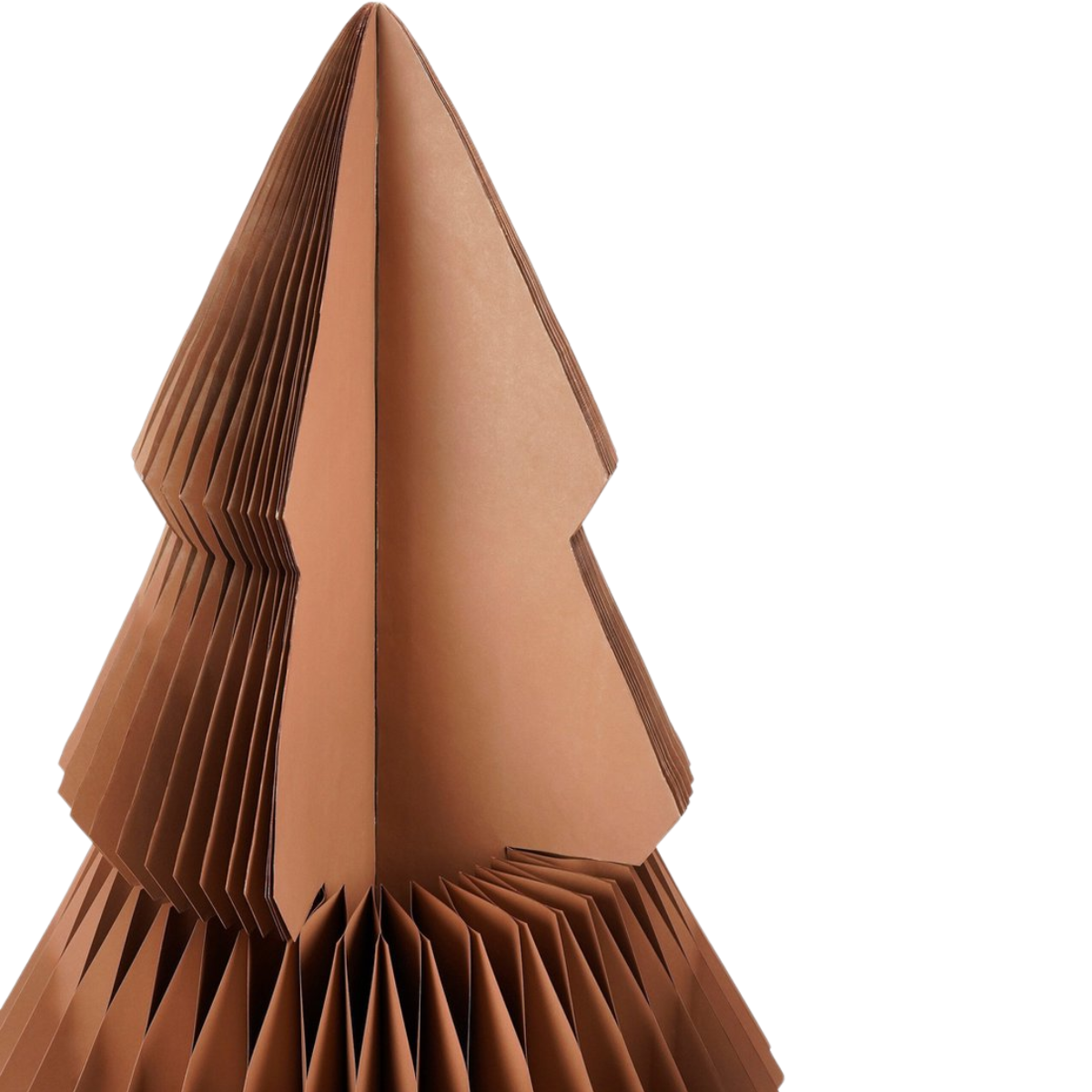 Bruine papieren kerstboom, opvouwbaar, Ø 104 × 152 cm
