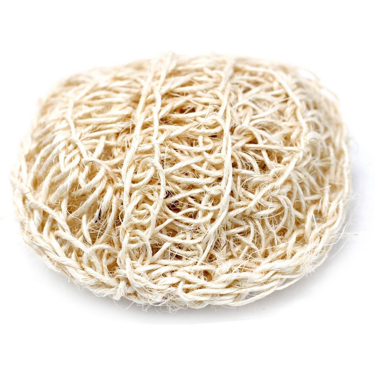 Natuurlijke sisal badspons, 12 x 12 x 3,5 cm