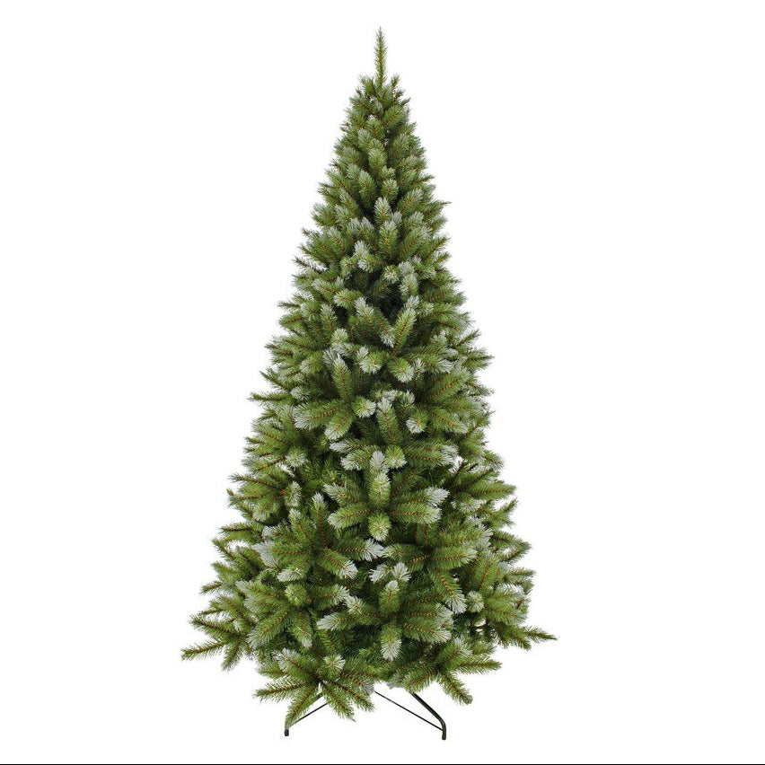 Pittsburgh kunstkerstboom, groen met witte toppen, 120 cm Ø71 cm