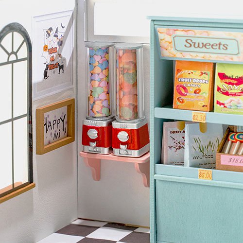 DIY huisje Rainbow candy house, 16,8 cm