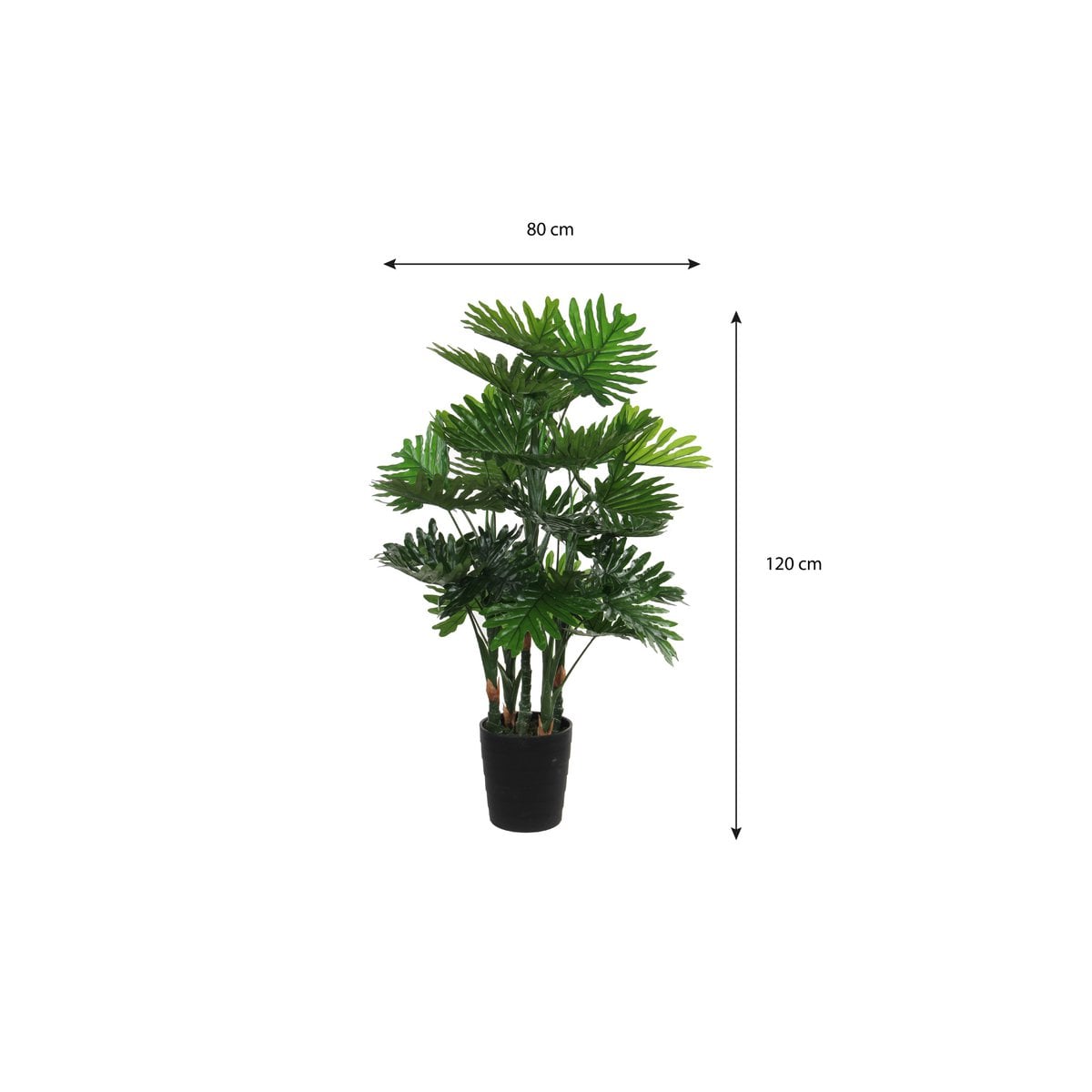 Philodendron kunstplant, 120 cm