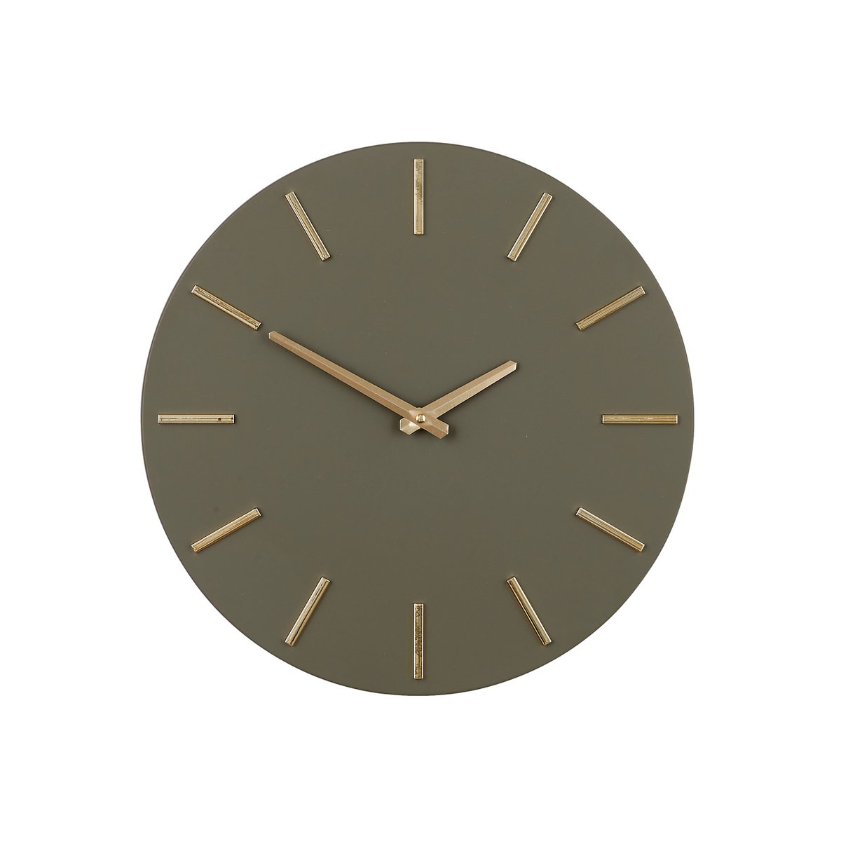 Wandklok Brixen aluminium donkerbruin 35,5 cm