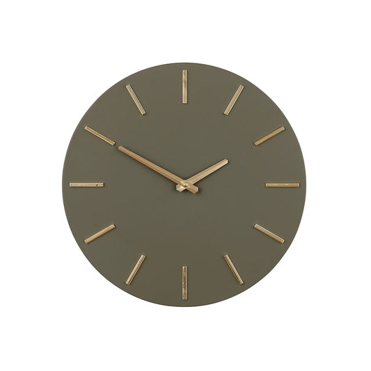 Wandklok Brixen aluminium donkerbruin 35,5 cm