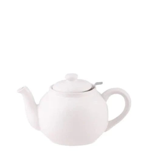 Theepot van steengoed met RVS zeef, 1,5 liter