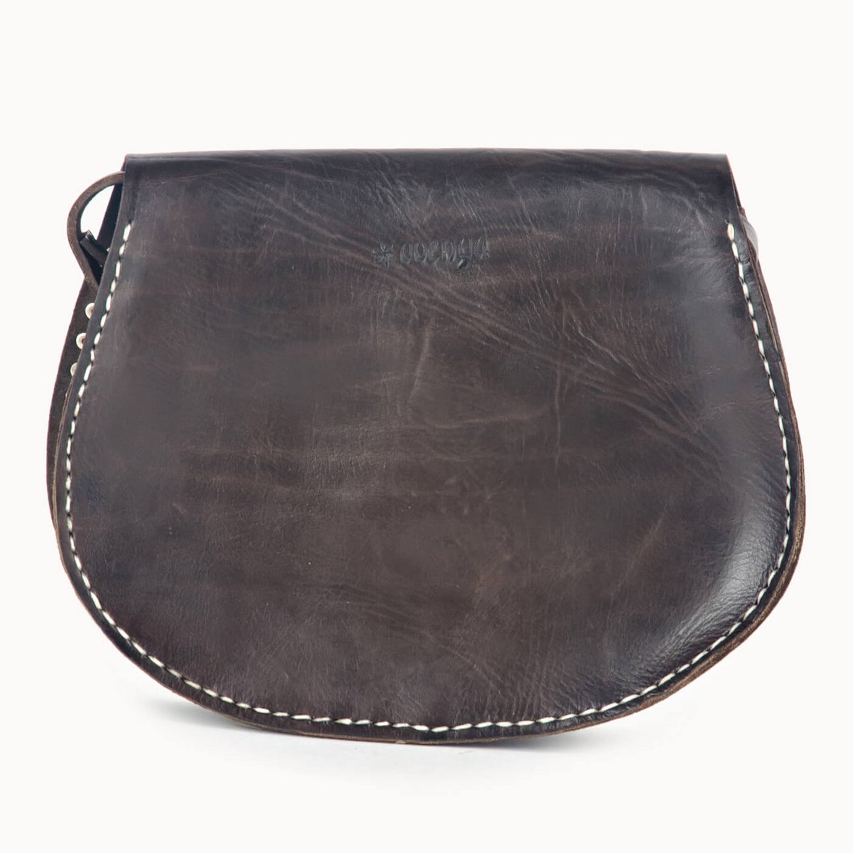 Odalis leren schoudertas van tuigleer, 27 × 6 × 21 cm