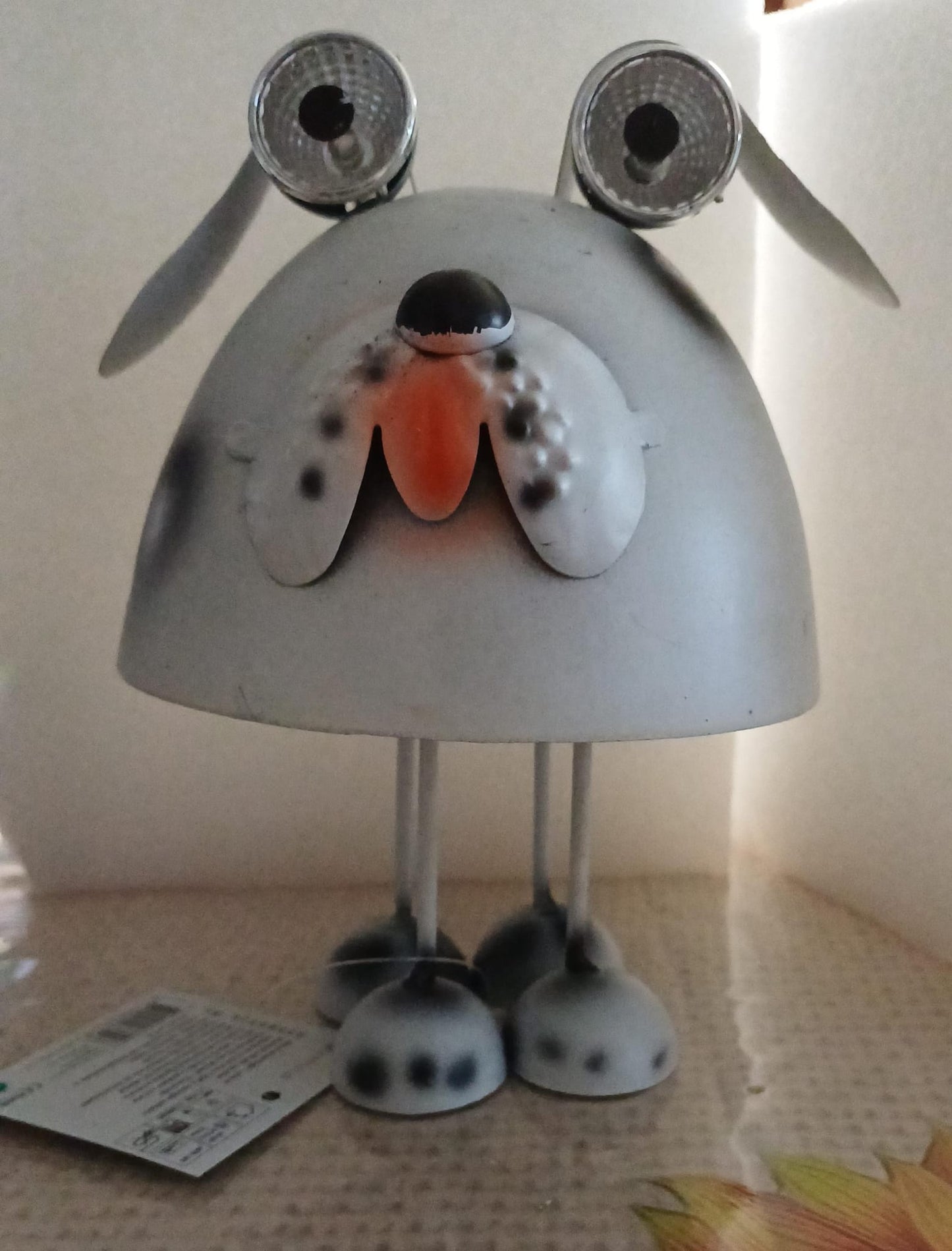 Solarlamp dier, metaal, 17 x 13 x 13 cm