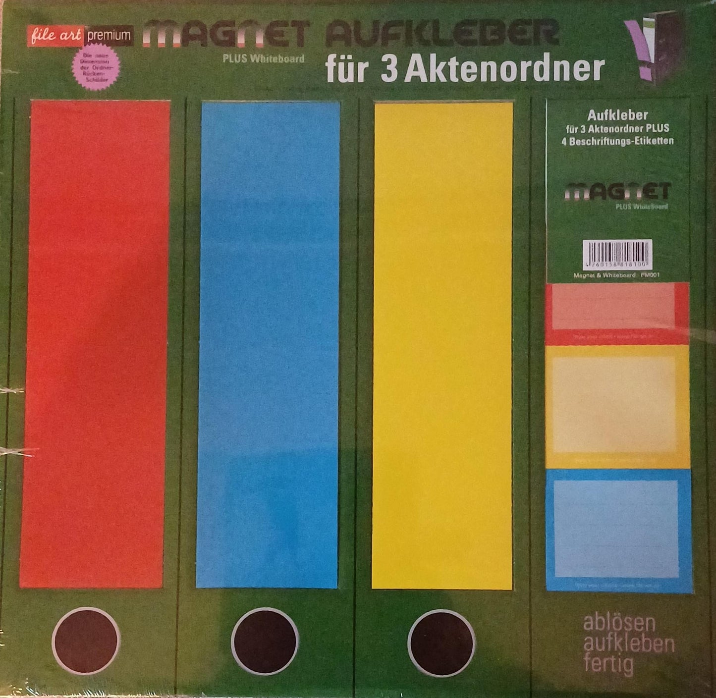 Ordneretiketten magnetisch en whiteboard, set van 3