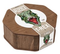 T-Rex houten legpuzzel in houten bewaardoos, 40 × 24 × 0,5 cm