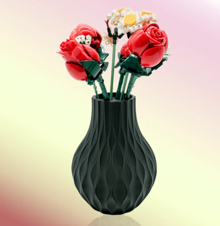 Lumora 3D-vaas met bloemenhouder, 17,5 cm