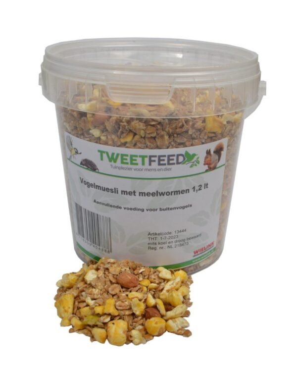 Vogelmuesli met meelwormen, 1,2 liter