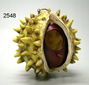 Vogelhuis kastanje, 16 cm